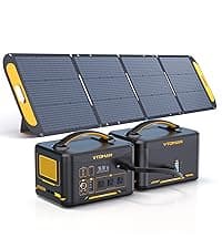 Vtoman 2376Wh Portable Power Station Bundle with Extra Battery & 200W Solar Panel Included, Up to 3000W Solar Generator for Home Backup, Off-grid, Road Trip, RV, Camping, Emergencies
