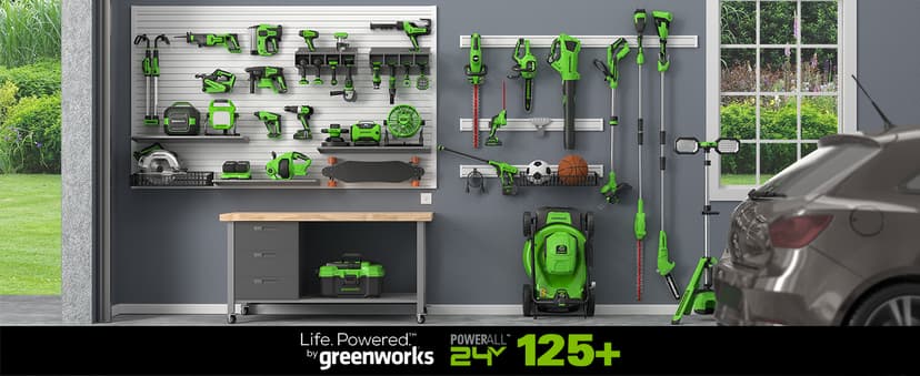 Greenworks 48V (2 x 24V) 8" Brushless Cordless Edger, (2) 4.0Ah Batteries and Dual Port Rapid Charger Included