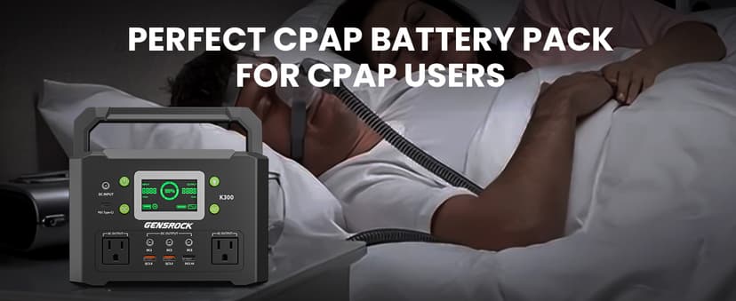 GENSROCK Portable Power Station, 110V/300W Pure Sine Wave Solar Generator, 222Wh Backup Lithium Battery With AC Outlet/QC 3.0/Type-C/LED Light for CPAP Family Emergency Outdoor Camping RV Travel.