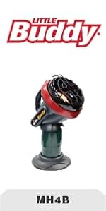 Mr. Heater Portable Buddy Heater MH9BX 4,000-9,000 BTU Indoor-Safe Propane Radiant Heater For Campers, Workshops, Job Sites, Patios & More - Red, Black