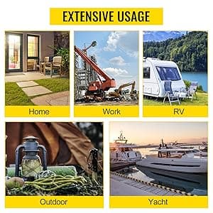 Vevor 75Ft 50 Amp Generator Extension Cord 4 Wire 8 Gauge Generator Cord 125V 250V Generator Power Cord N14-50P & SS2-50R & CS6364 Twist Lock Connectors : Everything Else