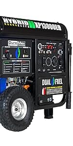 DuroMax XP12000EH 12,000-Watt Dual Fuel Portable Generator – Gas & Propane, Electric Start, Whole Home Backup Power, Transfer Switch Ready, RV & Emergency Ready
