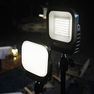 Portable Work Light, 4000LM, IP65 Waterproof Magnetic Work Lights with Stand, 12000mAh PowerBank LED Rechargeable Lights, 1/4” Threaded Port Flood Light for Job Site, Car Repairing