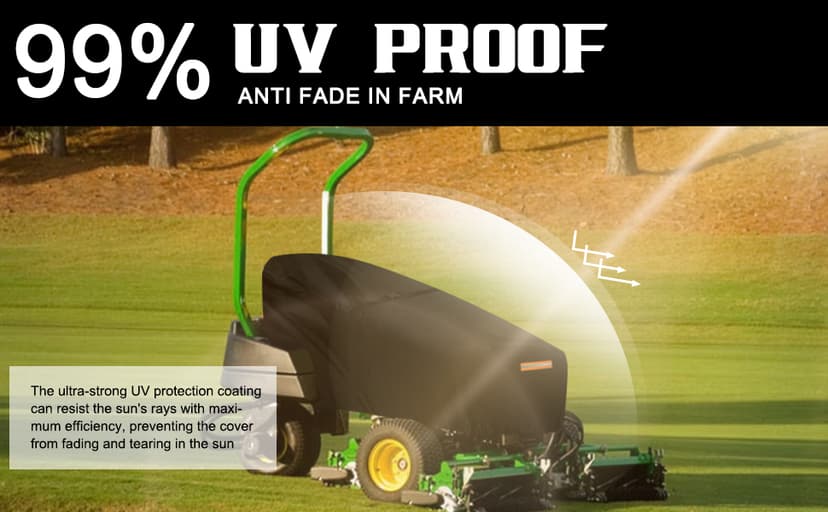 Compact Tractor Covers Waterproof Outdoor Heavy Duty,600 Polyester,Anti-UV Compact Utility Tractor Mower Cover Accessories,Compatible with John Deere, Kubota, Bobcat, Mahindra,Kioti,Tym,76"x24"x22"