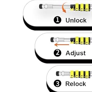 18FT Telescoping Pressure Washer Wand, Pressure Washer Extension Wands, Power Washer Gutter Cleaner with 5 Spray Nozzle Tips, 2 Hose Adapters