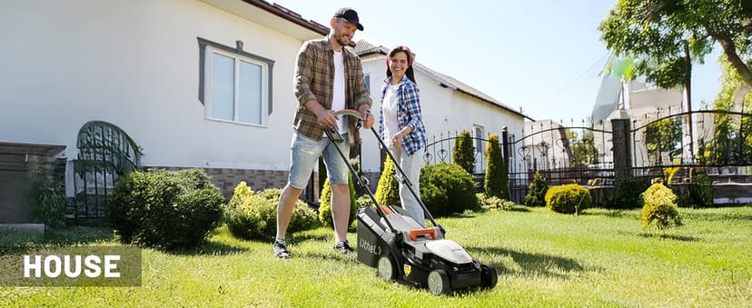 Litheli Cordless Lawn Mower 13 Inch, 20V Electric Lawn Mowers for Garden, Yard and Farm, 5 Heights Adjustment, Light Weight,with 4.0Ah Portable Battery.