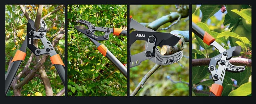 AIRAJ 27” Anvil Loppers for Tree Trimming Heavy Duty with Compound Action | Tree Branch Cutter with 2 Inch Cutting Capacity | Chops Thick Branches Ease | Garden Lopper Pruning Shears Heavy Duty