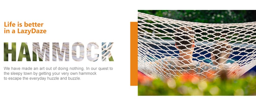 Lazy Daze Hammocks 12FT Double Rope Hammocks, 2 Person Hand Woven Cotton Hammock with Spreader Bar for Outdoor, Indoor, Patio, Poolside, FIT 13-15 Foot Stand, Max 450 Lbs, Natural, 141 x 57 inches