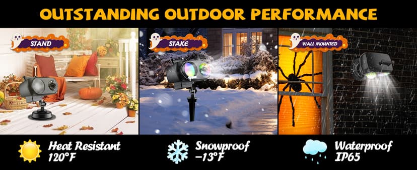 8-Pattern Christmas Projector Lights Outdoor, Anysun Brighter 160 HD Patterns Christmas Decorations, 2-in-1 Ocean Wave Snowflake Holiday Projector Waterproof with Timer for Garden Party Landscape Show