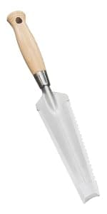 SUMIO 13.3" Alloy Steel Garden Trowel with Forked Tip and Depth Markings, Weeding Knife for Root Cutting, Transplanting, Digging, and Slit Weeding
