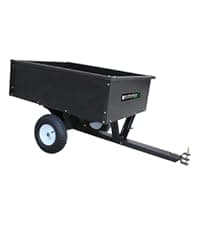 Yard Commander - 400LB Heavy Duty Tow Behind ATV Trailer Steel Dump Cart - 10-Cubic Feet Capacity - Garden Utility Trailer - Trailers with Removable Tailgate for Riding Lawn Mower Tractor
