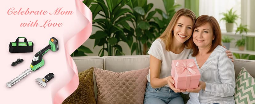 WORKPROX 20V Cordless Grass Shear & Shrubbery Trimmer - 2-in-1 Handheld Electric Grass Trimmer Hedge Shears/Grass Cutter, Rechargeable Lithium-Ion Battery and Type-C Cable Included