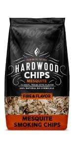 Fire & Flavor Premium All Natural Wood Chips for Smoker - Wood Chips for Smoking - Smoker Wood Chips - Smoker Accessories Gifts for Men and Women - Hickory - 2lbs