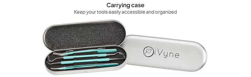 Premium Vinyl Weeding Tool Kit - Precision Stainless Steel Weeder - Hook and Pick with Fine Tweezers Crafting Set - by iVyne