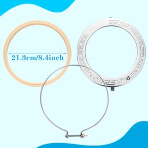Therwen Pool Light Ring Replacement Pool Light Gasket Stainless Steel Face Ring Assembly Replacement for Swimming Pool LED Light, 8.4 Inch