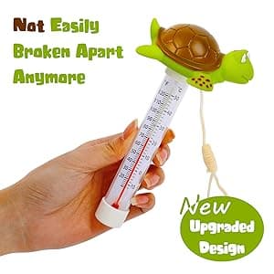 XY-WQ Floating Pool Thermometer, Large Size Easy Read for Water Temperature with String for Outdoor and Indoor Swimming Pools and Spas (Turtle)