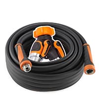 Giraffe Tools Garden Hose 100ft x 5/8", Water Hose Heavy Duty, Flexible, Lightweight Hybrid Hose with Swivel Handle, Male to Female Fittings, Burst 600 PSI