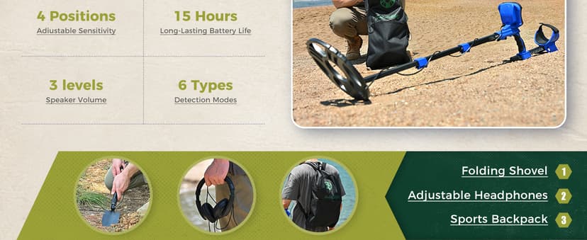 Metal Detector for Adults Waterproof-Professional Higher Accuracy Gold Detector with LCD Display,5 Mode,Advanced DSP Chip 12" Coil Metal Detector