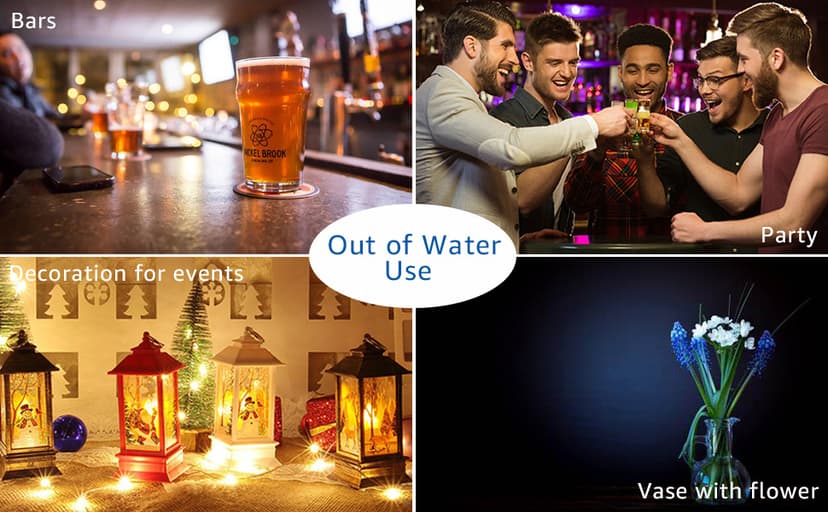 AquaMiracle Submersible LED Lights with Remote Shower Lights Waterproof Battery Operated, Multi Color Changing Hot Tub Lights for Pool, Pond, Aquarium, Bath, Party, Vase Decoration (2-Pack)