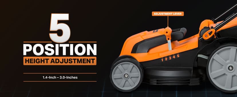 LawnMaster MEB1216K Electric Lawn Mower 16-Inch 12AMP