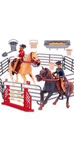 Farm Toys Tractor with Trailer-16.5 Inches Tractor Playset 1/24 Scale Gripper Frontloader Spreader for Boys Kids Toddlers Age 3-7 Years Old