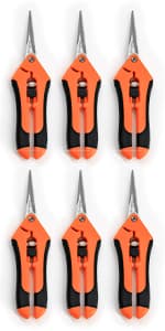 12PCS Pruning Shears with Curved Blades, Garden Trimming Scissors, Gardening Hand Pruning Snips Titanium Coated Precision Bonsai Pruning Shears, Convenient Flower Cutters (Blue)