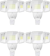 Onforu 65W LED Security Lights Motion Sensor Light Outdoor, 6500LM, 6500K, IP65 Waterproof, Flood Light Outdoor Motion Detector with Adjustable 3 Head, Hardwired Wall Light for Entryway, Yard, Garage