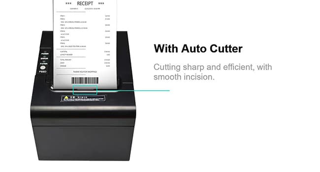 80H 80mm Restaurant Auto cutter wireless Android Thermal Receipt Bill Ticket Printer for Small Business, Compatible with Android/Windows, Not for iOS/iPad/Mac (Bluetooth+LAN/Ethernet+USB)