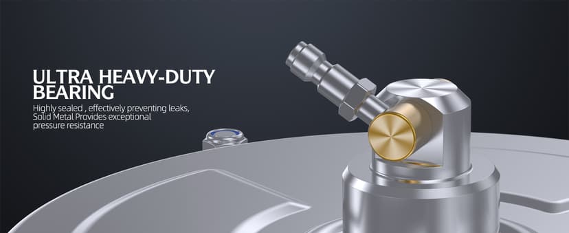 14" Pressure Washer Surface Cleaner 4500 PSI with 304 Industrial-Grade Stainless Steel Housing,1/4” Quick Plug, 4 Universal Wheels, 2 x 15 Extended Wands, 2 Replacement Nozzles, 4 Spray Nozzle Tips