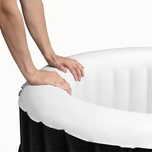 Edostory Hot Tub Inflatable Portable Oval Spa 2 Person Hot Tub with 90 Bubble Jets, Cover, Filter Cartridges, Pump, Black