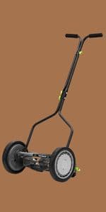 Earthwise 1715-16EW 16-Inch 7-Blade Push Reel Lawn Mower, Grey