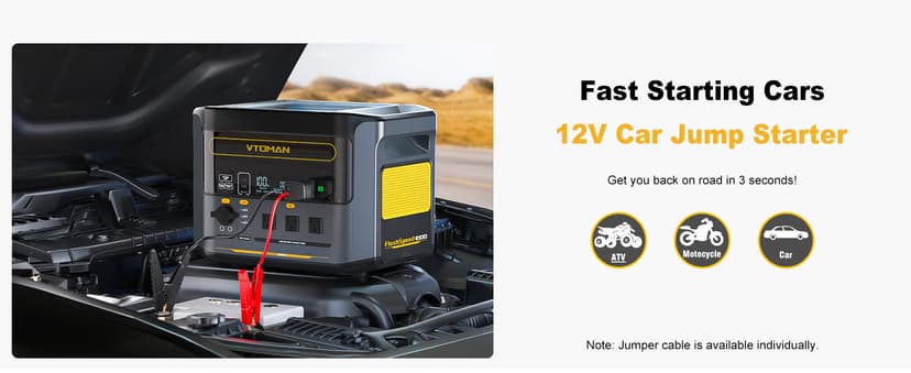 VTOMAN 3096Wh Solar Generator, FlashSpeed 1500 Power Station Bundle with Extra Battery & 400W Solar Panel, 1500W (3000W Peak) LiFePO4 Battery for Home Backup Power RV Emergency (3 Separate Packages)