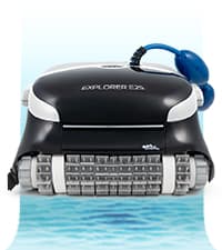 Dolphin (2024 Model) E10 Automatic Robotic Pool Vacuum Cleaner, Active Scrubber Brush, Top Load Filters Access, Ideal for Above-Ground Pools up to 30 FT in Length