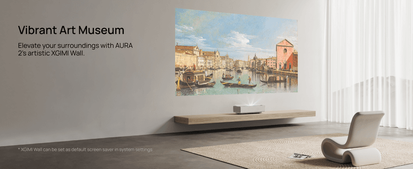 XGIMI AURA 2 2024 NEW UST Laser Projector, Dolby Vision, IMAX Enhanced, 2300 ISO Lumens, 1,000,000:1 Dynamic Contrast Ratio, 0.177:1 Throw Ratio, Intelligent Screen Adaption, 60W Harman Kardon