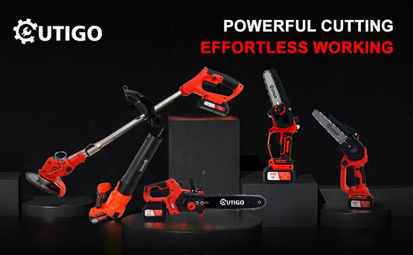 Cordless Electric Chainsaw, 1000W Brushless Chainsaw 12-Inch with 2×21V Batteries, 2 Replacement Chains & 1 Guide Bars & Charger, Bettery Electric Chainsaw Suit for Wood Cutting Trimming Branch