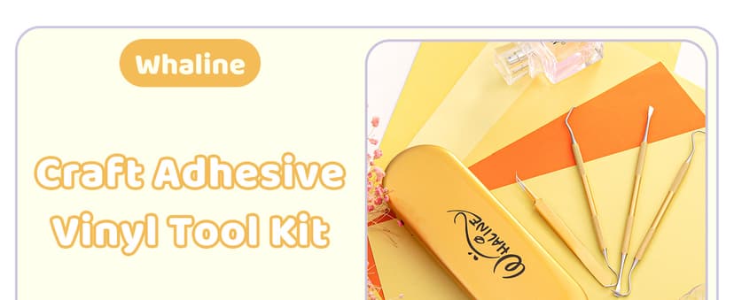 Whaline Weeding Vinyl Tools 4 Pieces Precision Stainless Steel Cricut Weeder Tool with Case, Vinyl Craft Paper Craft Tool Kit for Silhouettes Cameos, Lettering Scraper Hook Spatula Tweezers