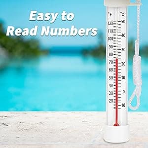 XY-WQ Floating Pool Thermometer, Large Size Easy Read for Water Temperature with String - Swimming Pool, Spas, Hot Tubs, Ponds (Dolphin3)