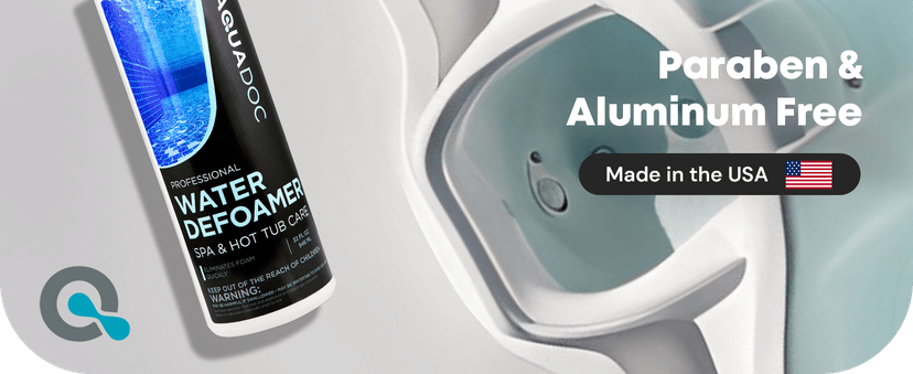 Hot Tub Defoamer - Spa Defoamer for Hot Tub Owners 32oz (2 Pack), Spa Anti Foam to Keep Foam Down, Hot Tub Chemicals Made in USA - AquaDoc