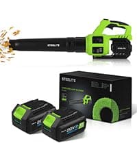 Steelite 13.2” Electric Lawn Mower for Small Yards - 2-in-1 Compact, Lightweight Brushless Motor, 21V 4.0Ah Battery & Charger Included, Green