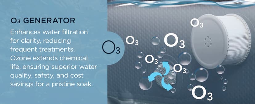 M Spa Round Inflatable Bubble Massage Spa, 4 to 6 Person Outdoor Hot Tub, Duet