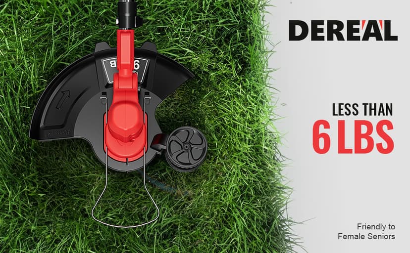 Cordless String Trimmer, Electric Weed Wacker, Weed Eater Battery Powered, 20V/2.0Ah Battery Operated, Charger, Stringless Grass Trimmer/Lawn Edger/Brush Cutter for Lawn Yard Garden