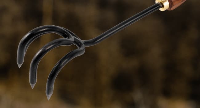 Gardening Tools Hand Rake, Stainless Steel Cultivator for Digging, Aerating Soil, and Weeding, Heavy Duty Garden Tool with Hanging Hole,Gardening Gifts for Women/Men