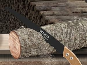 BOOSDEN 11'' Hand Pruning Saw, Japanese Trim Saw with Wood Handle, Hand Saws for Tree Trimming, Camping, Woodworking, Gardening