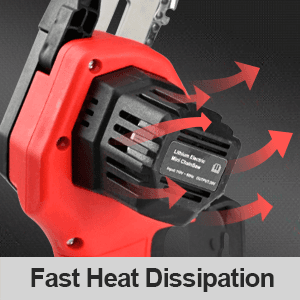 Mini Chainsaw Cordless, 6 Inch Portable Electric Chainsaw, One-Hand Handheld Small Chain Saw for Cutting Wood Trimming and Woodworking- Mini Chain Saw Battery Powered with 2 Batteries