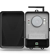 BN-LINK Pool Timer, Outdoor WiFi Timer Switch for Water Heater, Pool Pump, Metal Casing, Heavy Duty 40A 120-277 VAC 2HP