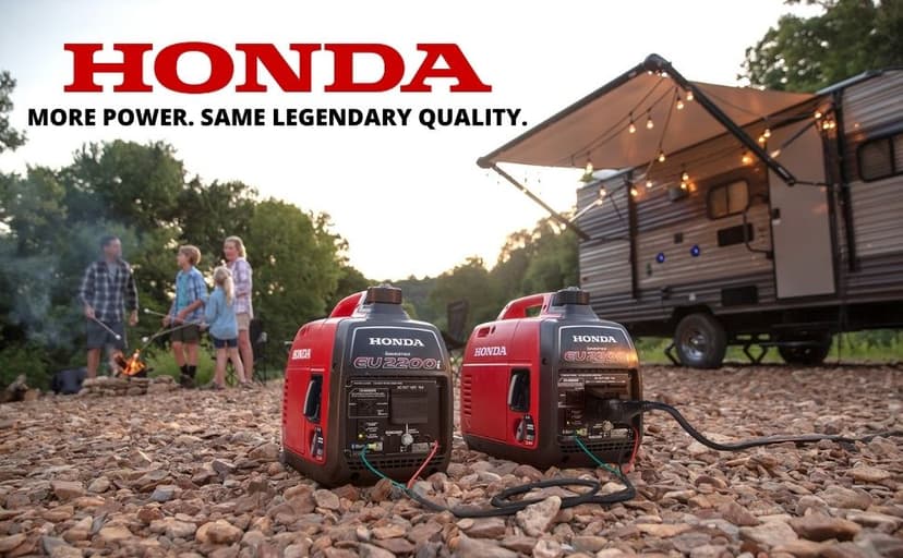 Honda EU2200ITAN1 2200-Watt 120-Volt Companion Super Quiet Portable Inverter Generator with CO-Minder - 49-State