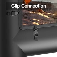 Amada 14 Feet Outdoor Inflatable Movie Screen, Projector Screen with Fast Low-Noise Air, Support Front Rear Projection for Backyard Movie Night, Home Theater, Theme Party, AMPJ04