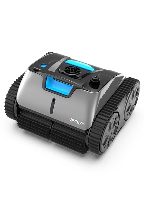 (2024 Upgrade) WYBOT C1 Robotic Pool Cleaner for In Ground Pools up to 65 FT in Length, 150mins Runtime, Cordless Pool Vaccum with Wall Climbing Function, Larger Top-Loading Filters Green