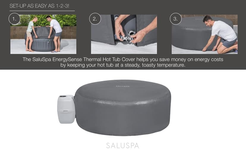 Bestway SaluSpa EnergySense Thermal Inflatable Hot Tub Spa Cover 71" x 26"