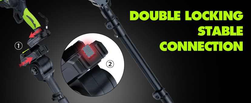 2-in-1 Cordless Pole Saw, 6 Inch Brushless Pole Chainsaws Mini Handheld Chainsaw with 2× 21V Batteries, 6.5lb Lightweight, Auto Oiling, 15 FT MAX Extension Pole Saws for Tree Trimming